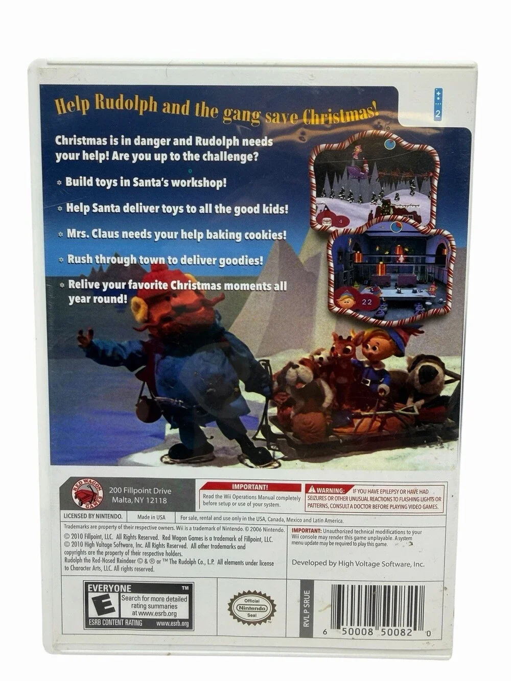Rudolph the Red-Nosed Reindeer Nintendo Wii 2010 CIB Complete w/ Manual